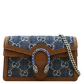 GUCCI Dionysus Super Mini Gucci Supreme Canvas Crossbody Bag Blue 476432