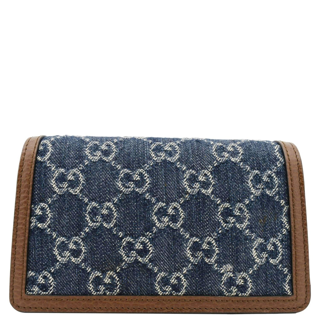 GUCCI Dionysus Super Mini Gucci Supreme Canvas Crossbody Bag Blue 476432