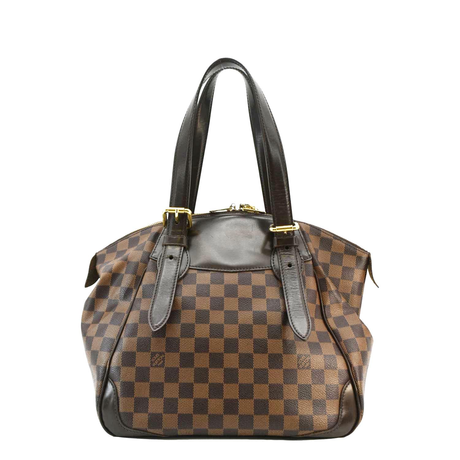 LOUIS VUITTON Verona MM Damier Ebene Shoulder Bag Brown