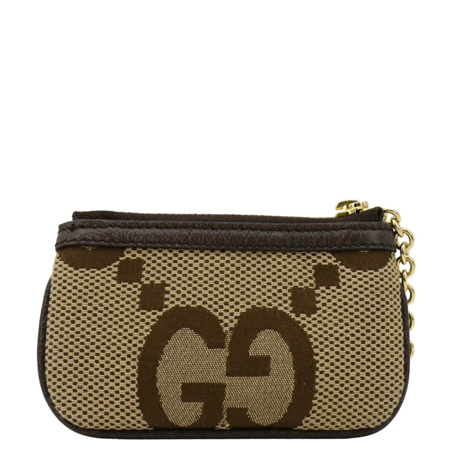 GUCCI Ophidia Jumbo Gucci Canvas Key Case Beige 671722