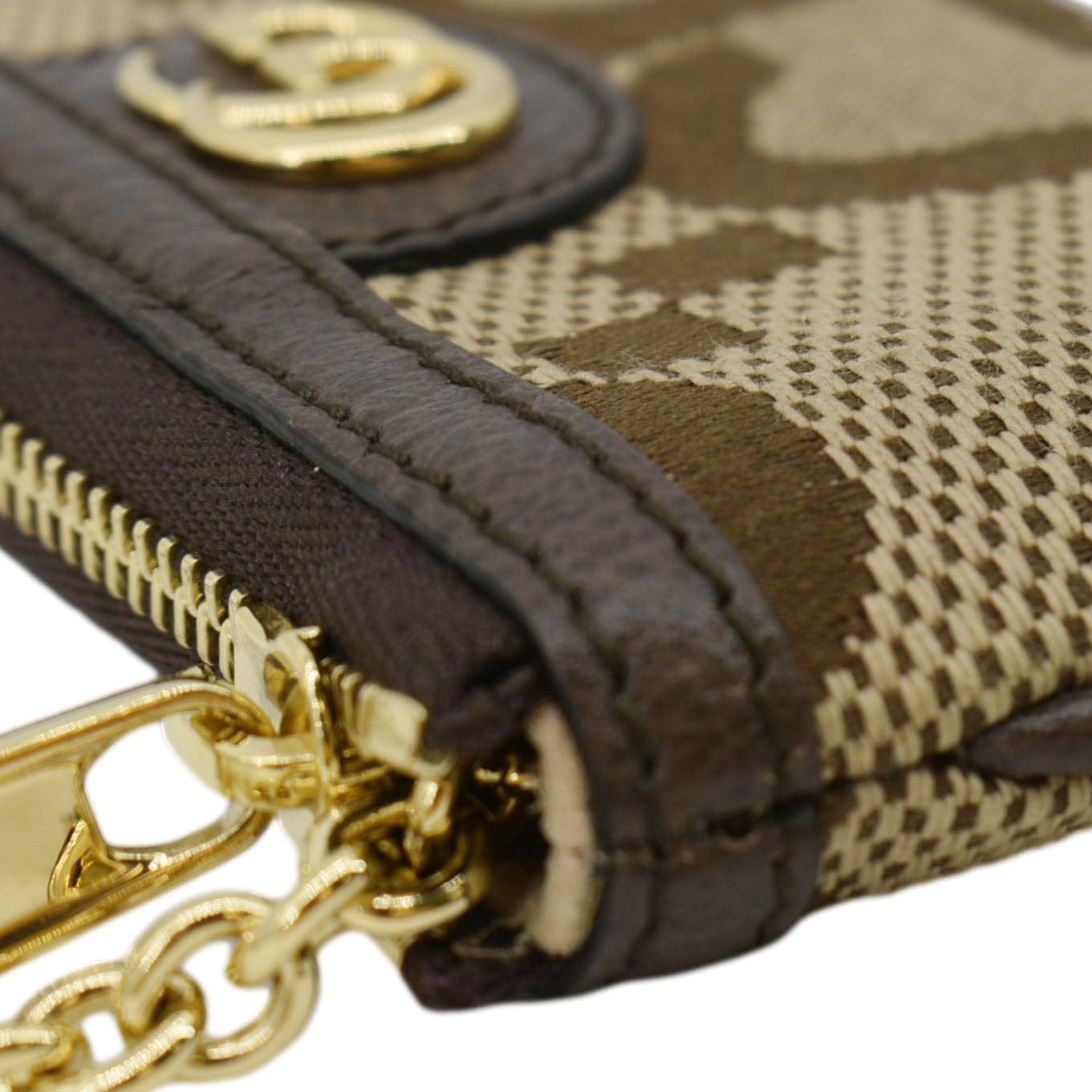 GUCCI Ophidia Jumbo Gucci Canvas Key Case Beige 671722