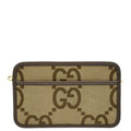 GUCCI Mini Jumbo Gucci Canvas Crossbody Bag Beige 696075