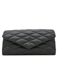 YVES SAINT LAURENT Sade Large Satin Clutch Black
