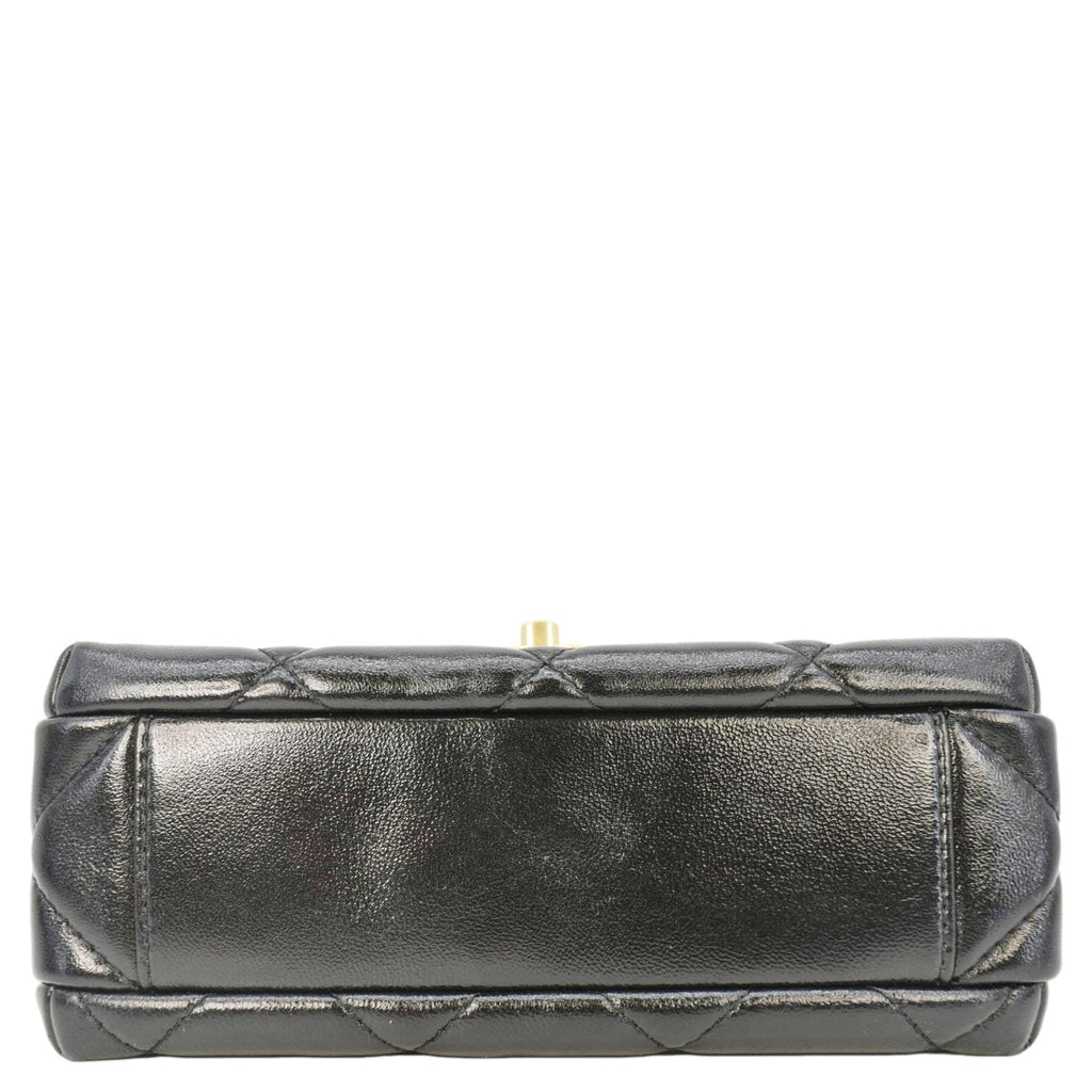 Chanel CC Pearl Quilted Leather Chain Crossbody Bag Black