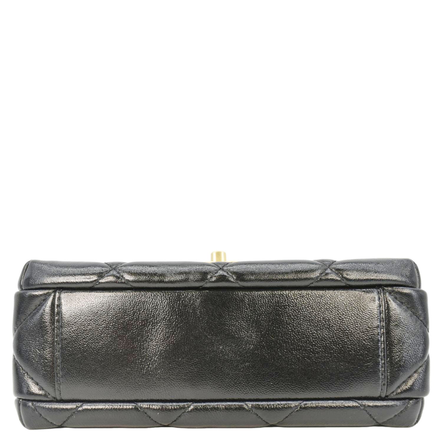 Chanel CC Pearl Quilted Leather Chain Crossbody Bag Black