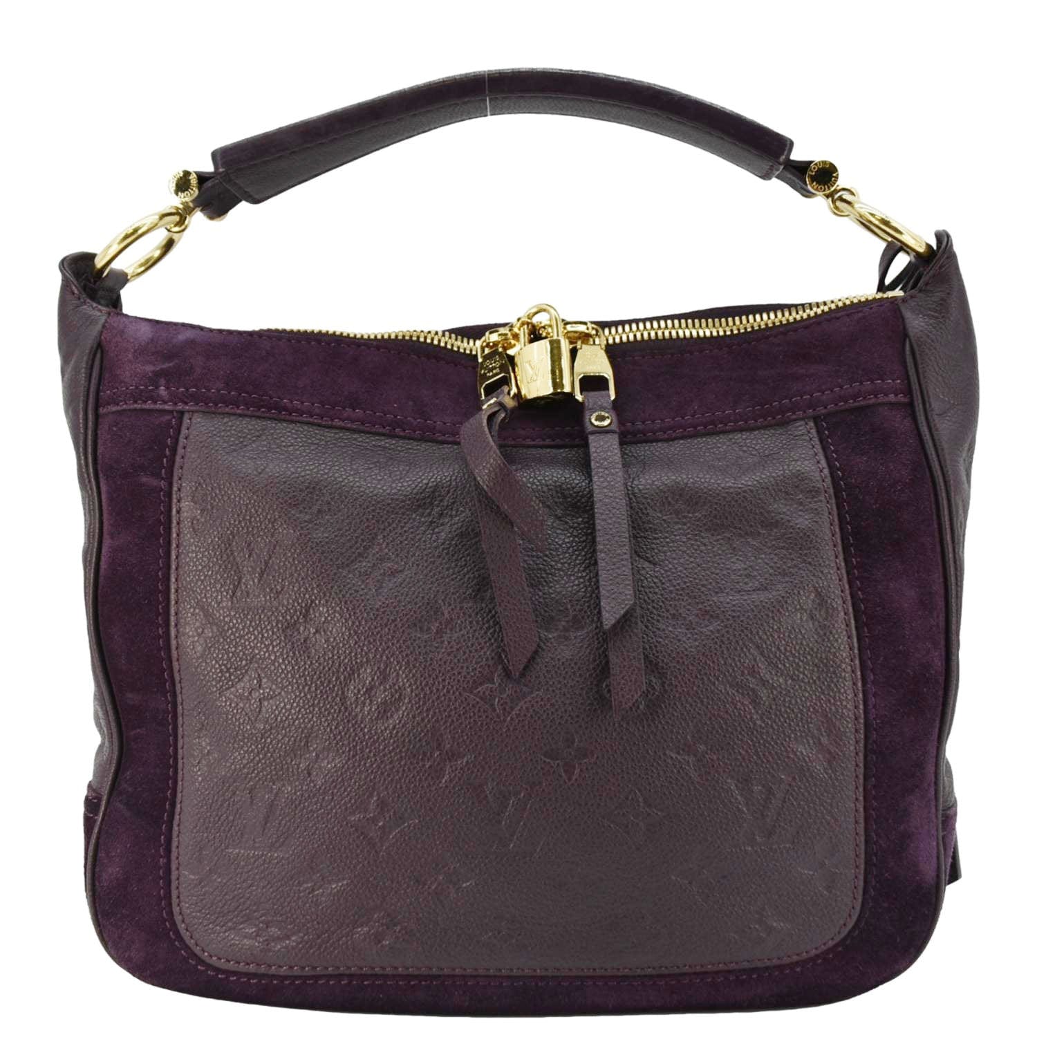LOUIS VUITTON Audacie MM Empreinte Leather Shoulder Bag Terre