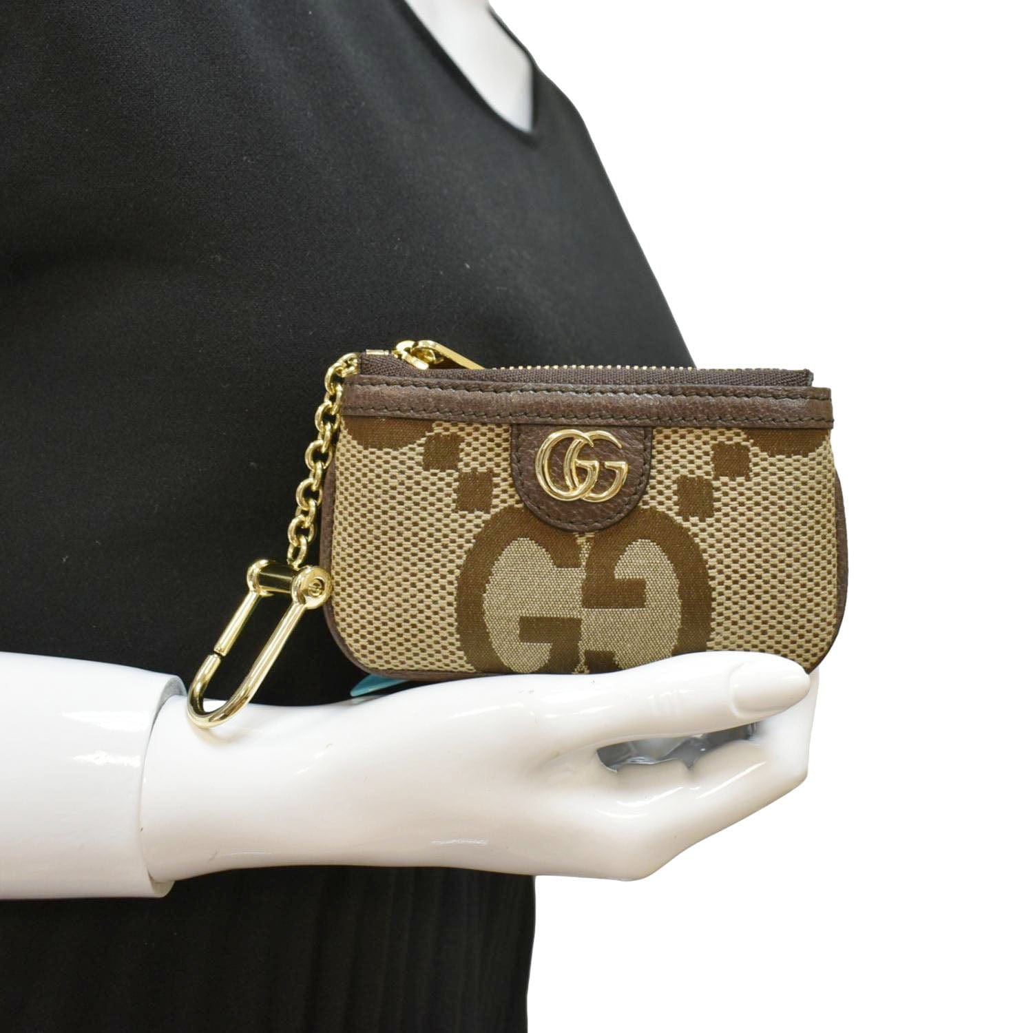 GUCCI Ophidia Jumbo Gucci Canvas Key Case Beige 671722
