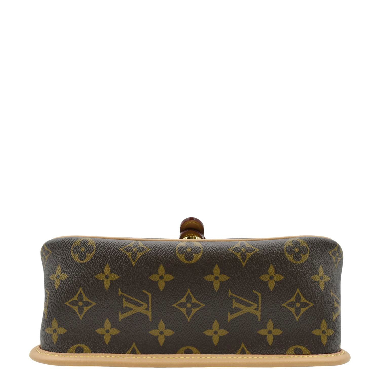 LOUIS VUITTON Diane Monogram Canvas Crossbody Bag Brown