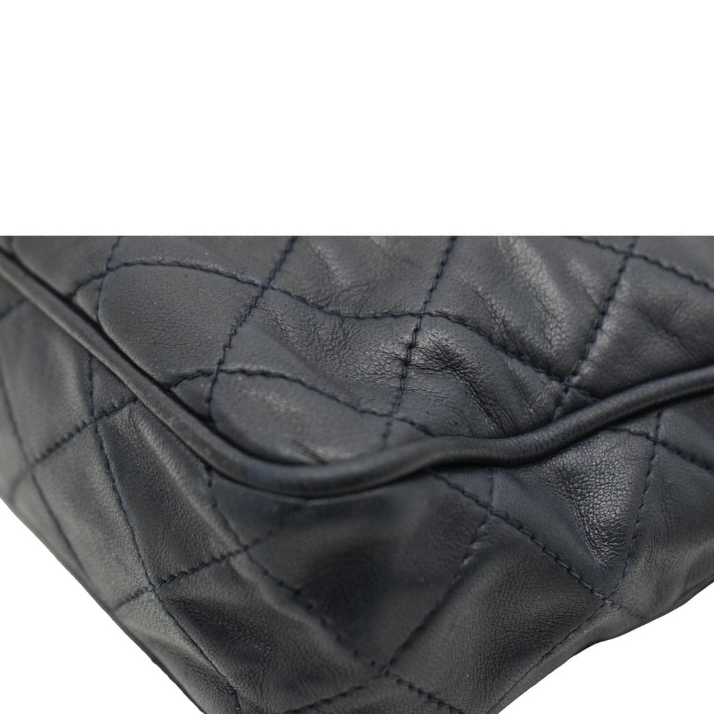 Chanel  Quilted Leather Camera Crossbody Bag Black