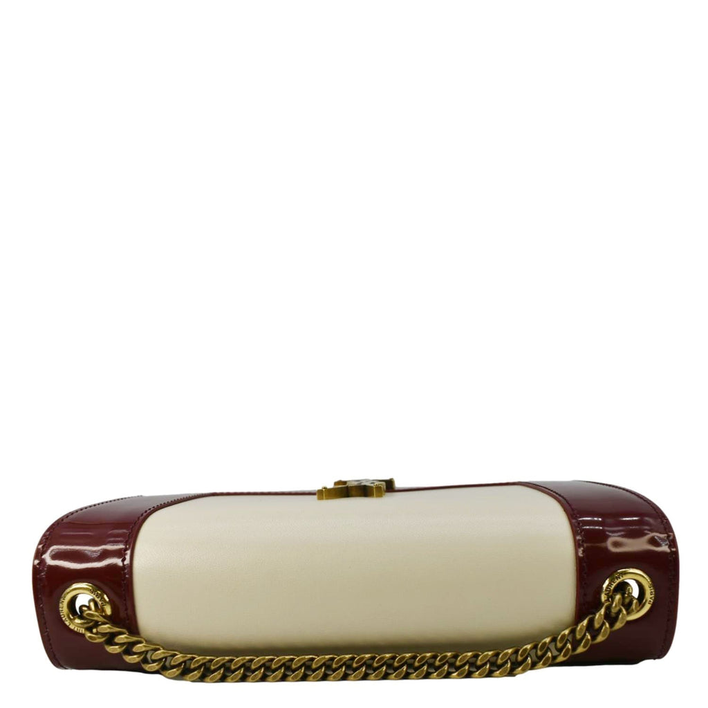 YVES SAINT LAURENT Kate Small Leather Chain Shoulder Bag Burgundy