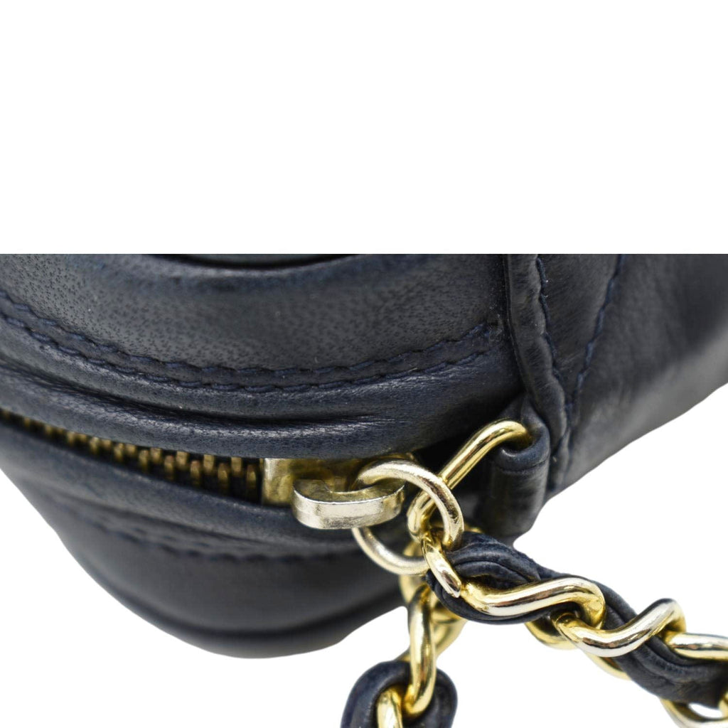 Chanel  Quilted Leather Camera Crossbody Bag Black