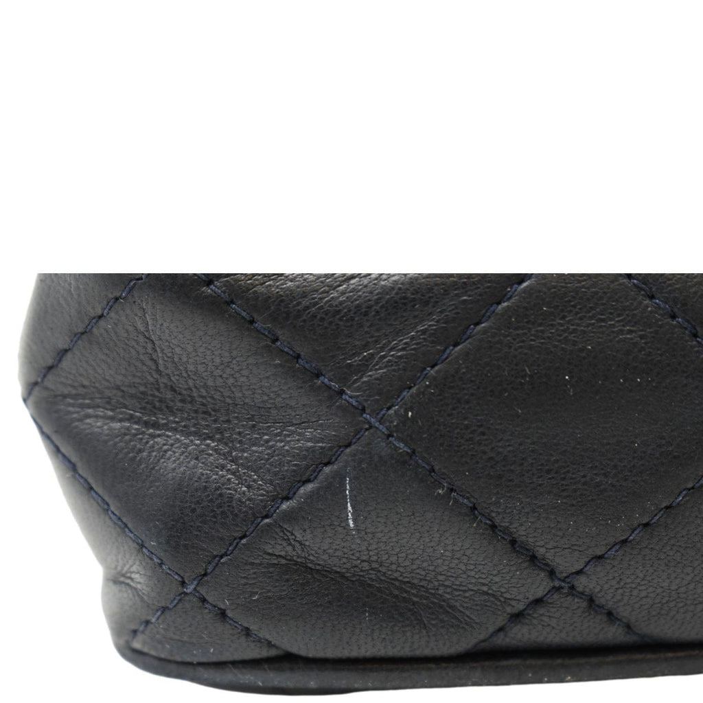 Chanel  Quilted Leather Camera Crossbody Bag Black