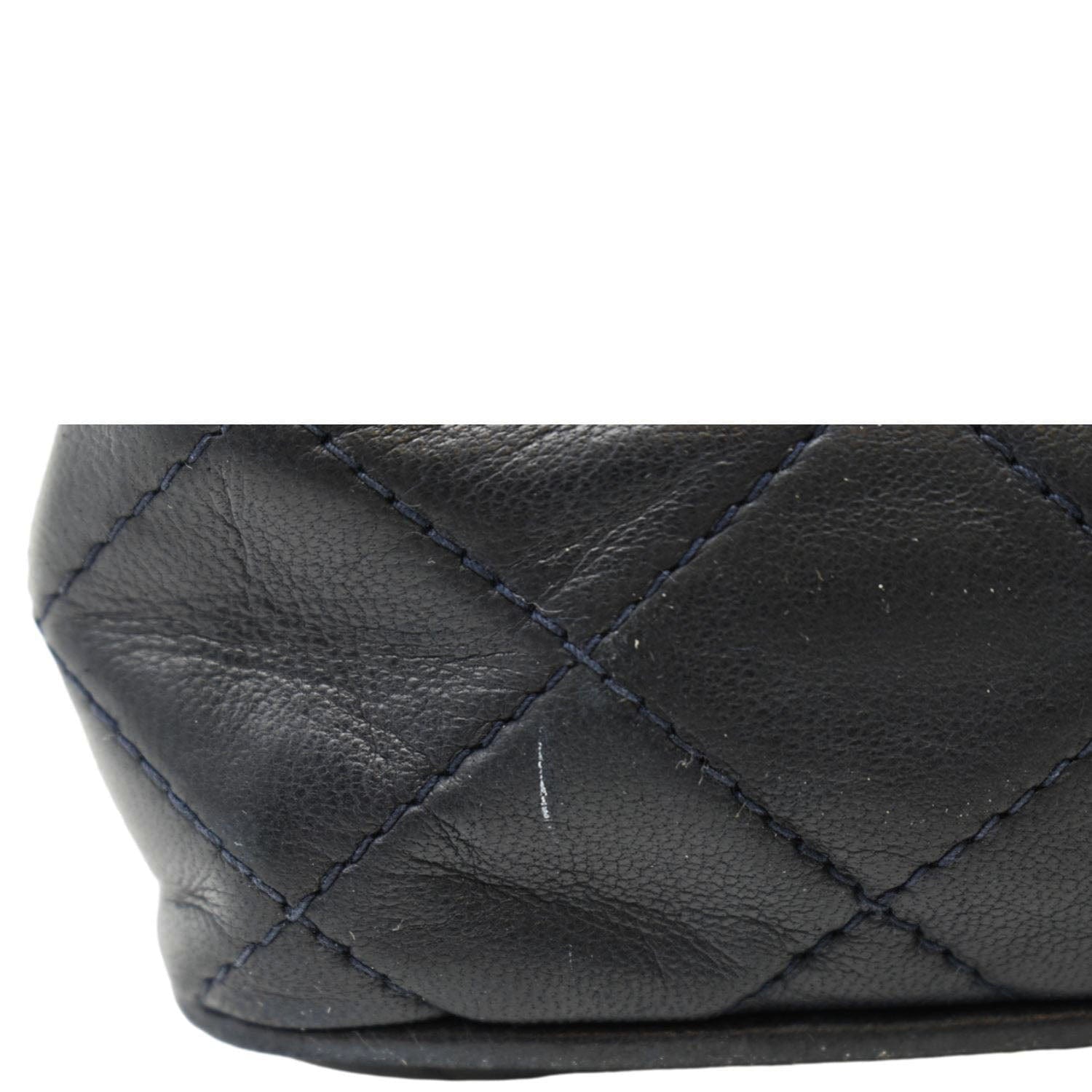 Chanel  Quilted Leather Camera Crossbody Bag Black