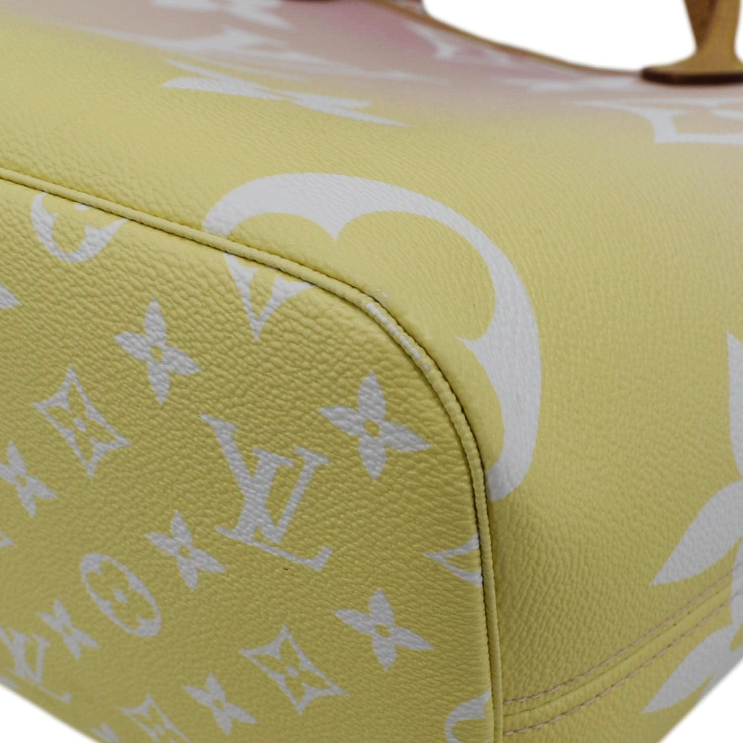 LOUIS VUITTON Neverfull MM By The Pool Monogram Giant Tote Bag Pink