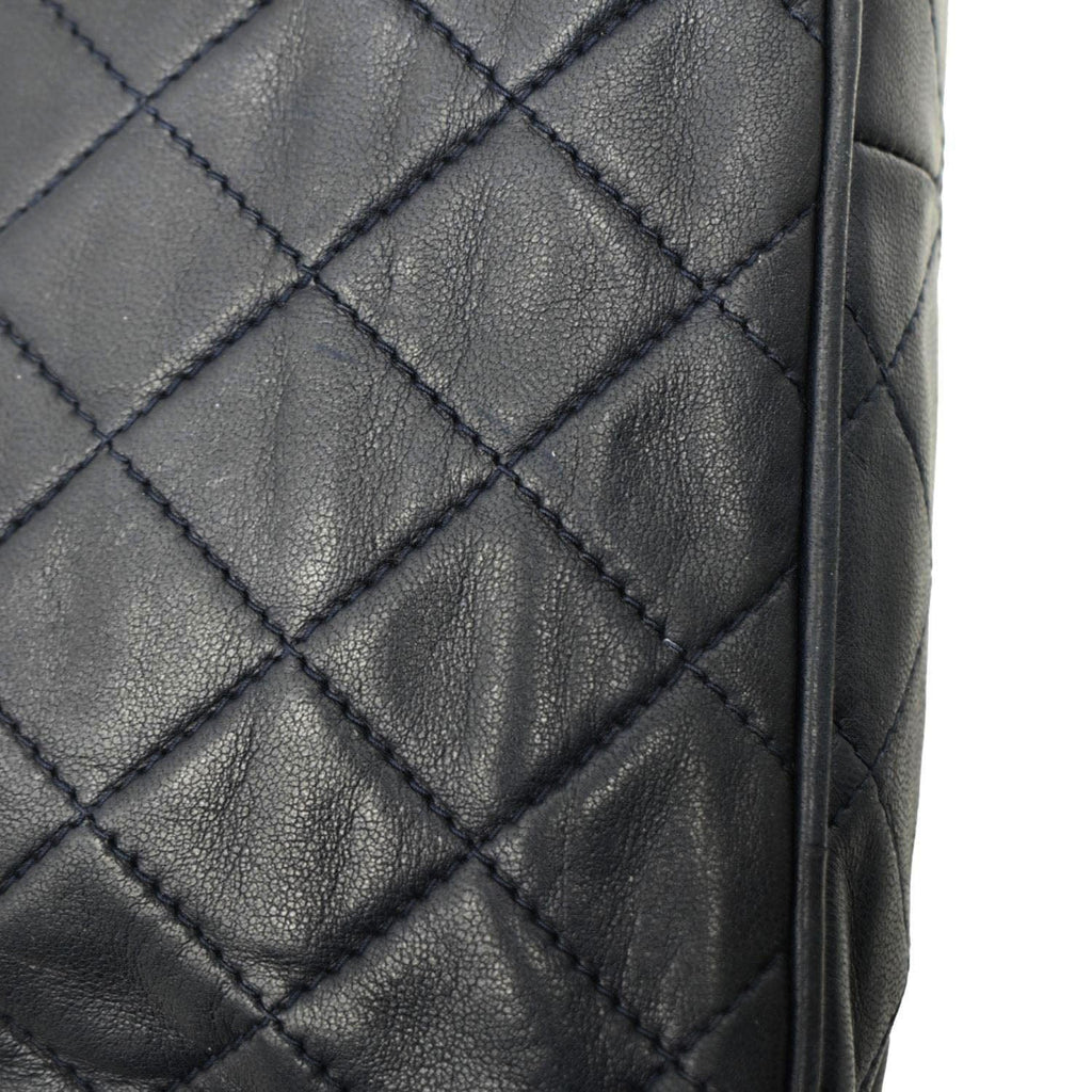 Chanel  Quilted Leather Camera Crossbody Bag Black
