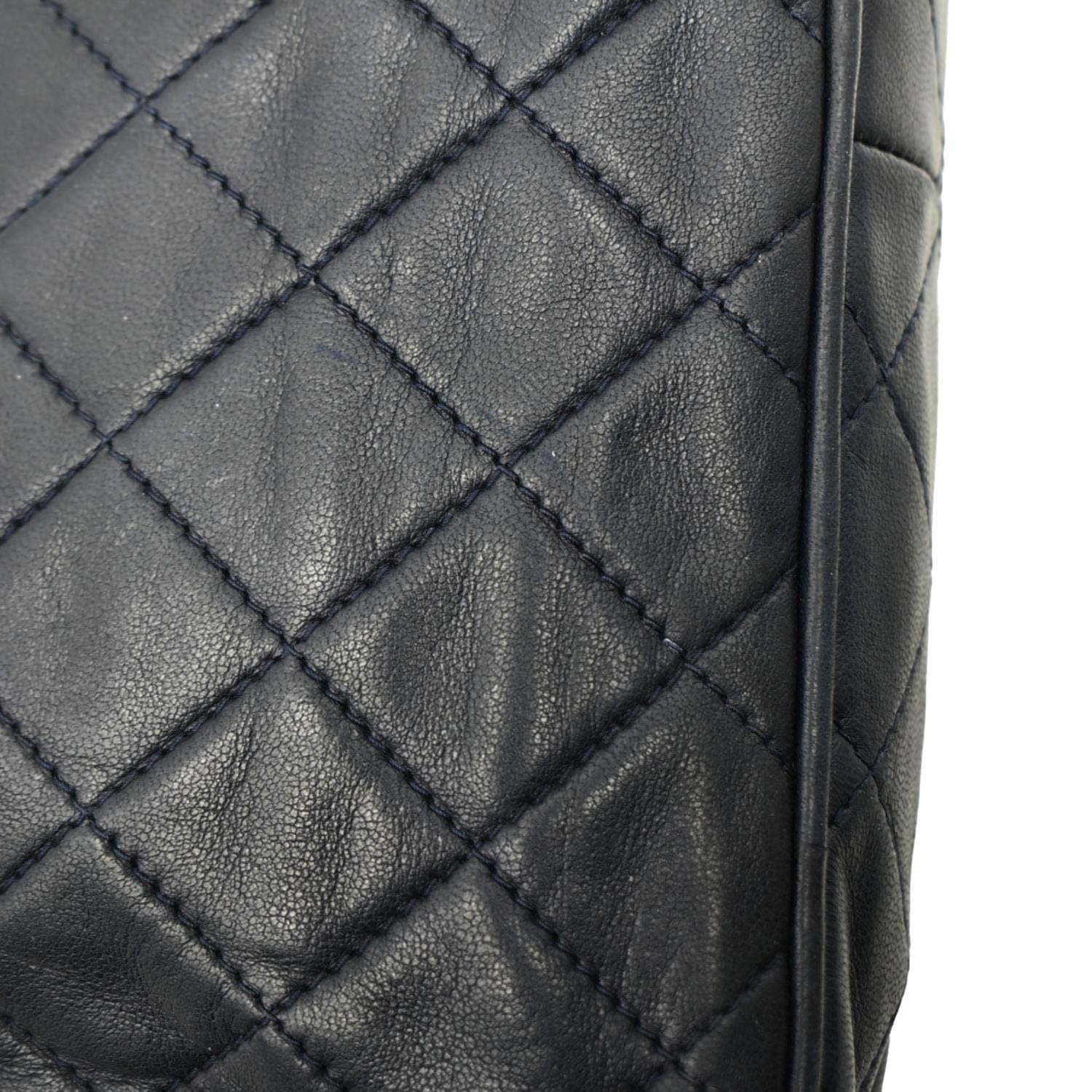 Chanel  Quilted Leather Camera Crossbody Bag Black