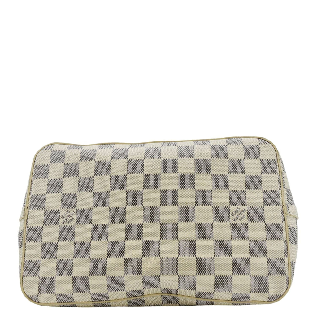 LOUIS VUITTON Neonoe Braided Handle Damier Azur Crossbody Bag White