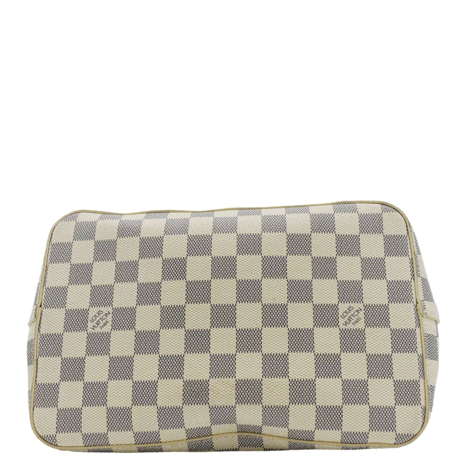 LOUIS VUITTON Neonoe Braided Handle Damier Azur Crossbody Bag White