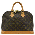 LOUIS VUITTON Alma PM Monogram Canvas Satchel Bag Brown
