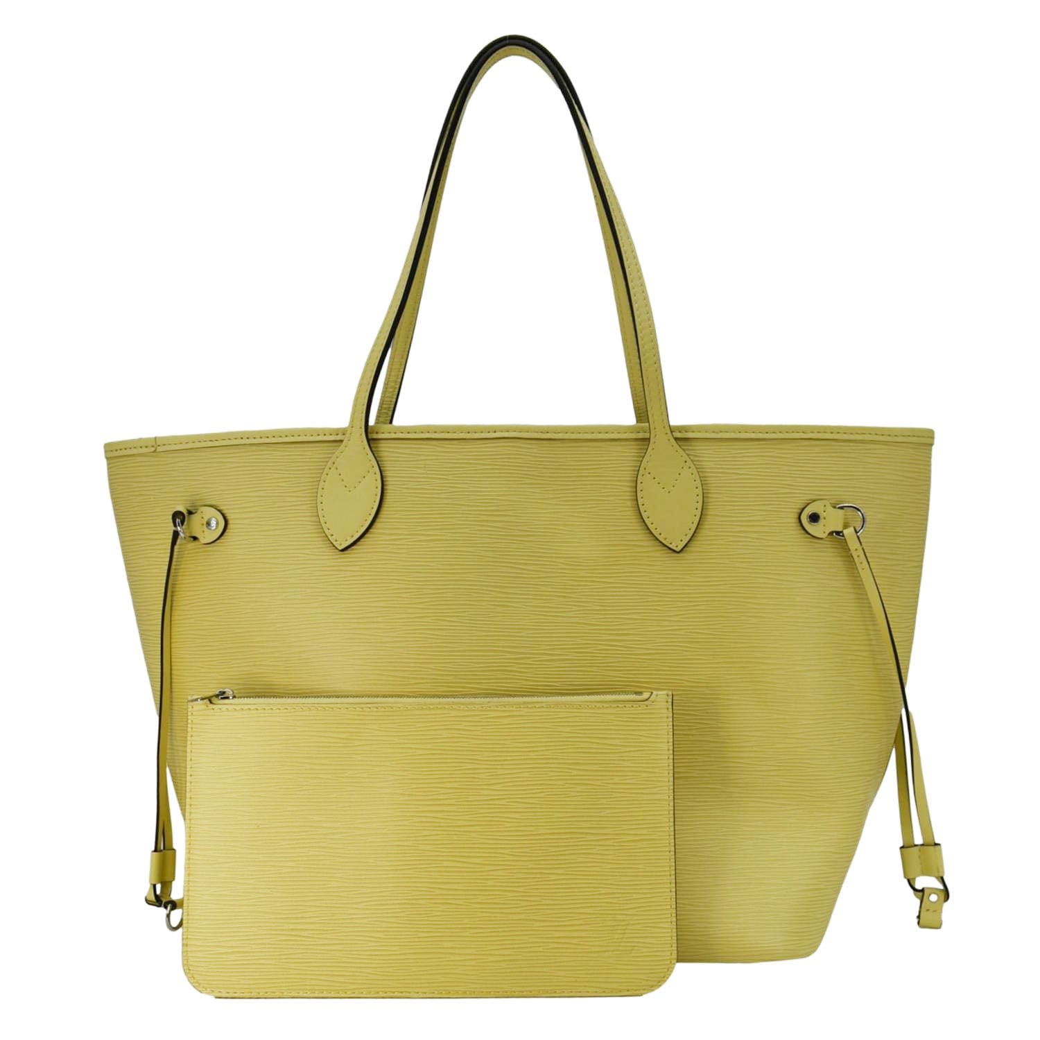 LOUIS VUITTON Neverfull MM Epi Leather Shoulder Bag Yellow