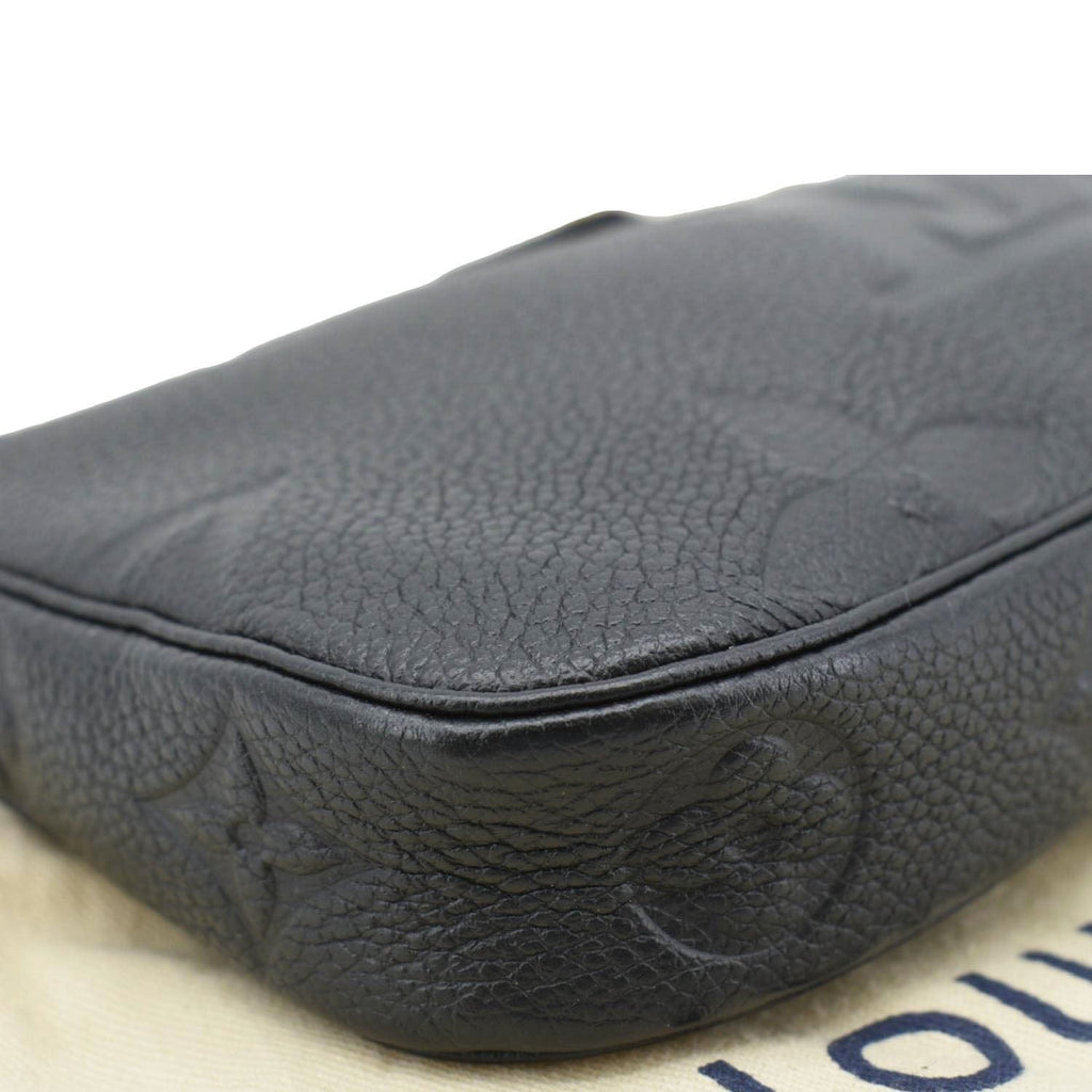 LOUIS VUITTON Pochette Accessoires Monogram Empreinte Shoulder Bag Black