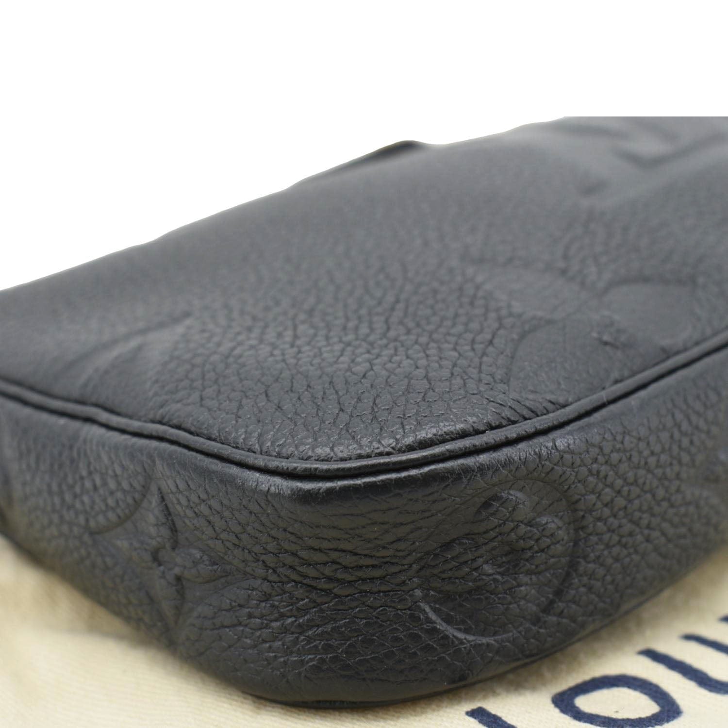 LOUIS VUITTON Pochette Accessoires Monogram Empreinte Shoulder Bag Black