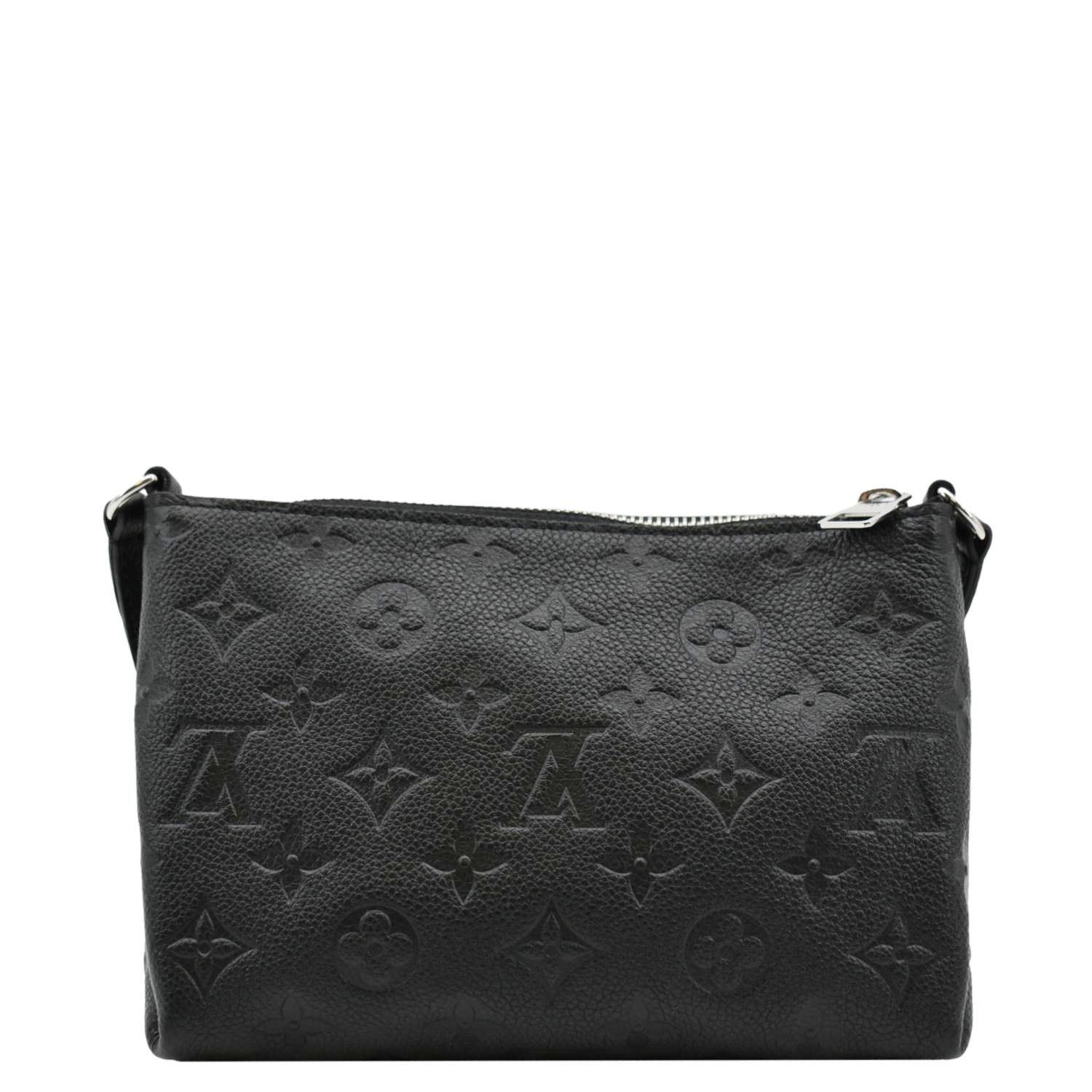 LOUIS VUITTON Pallas Monogram Empreinte Clutch Crossbody Bag Black