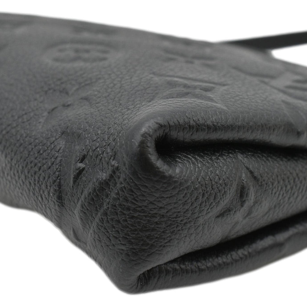 LOUIS VUITTON Pallas Monogram Empreinte Clutch Crossbody Bag Black