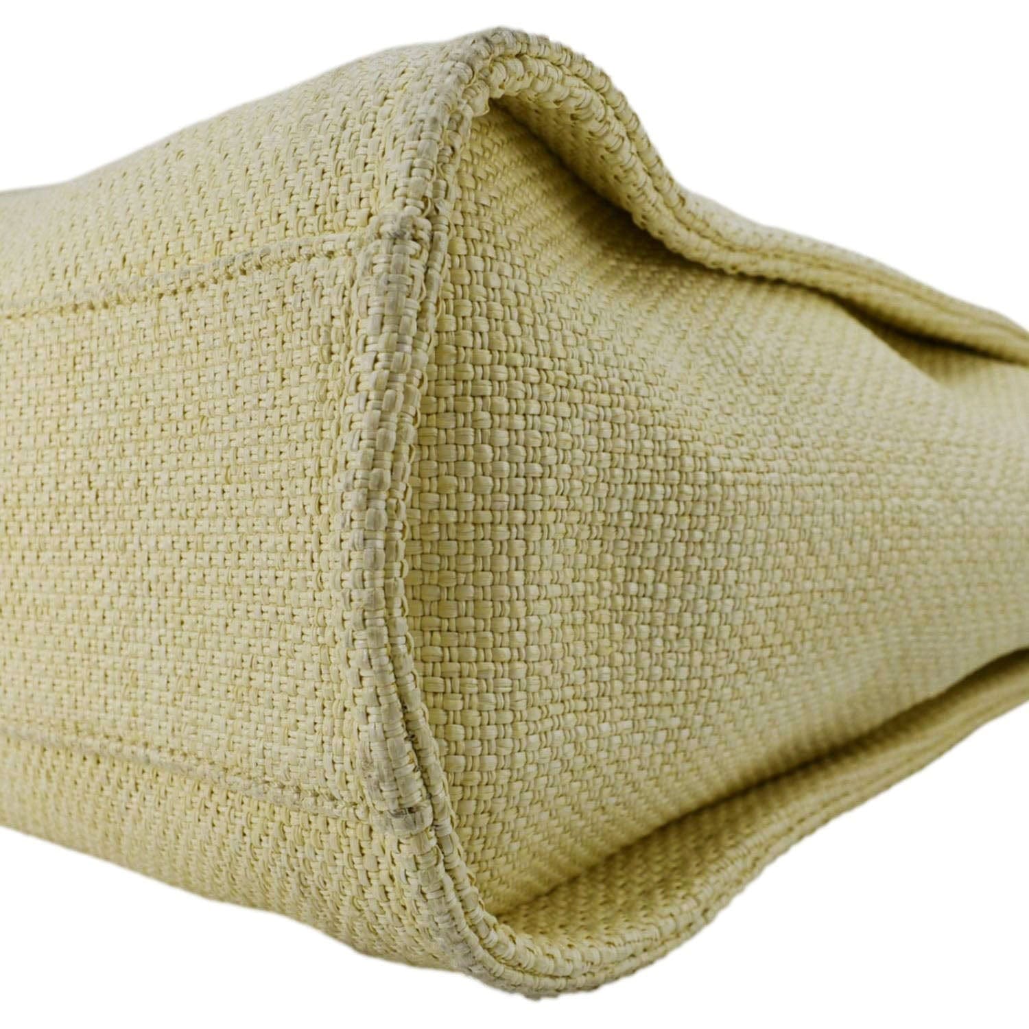 Chanel Deauville Straw Raffia Tote Bag Yellow