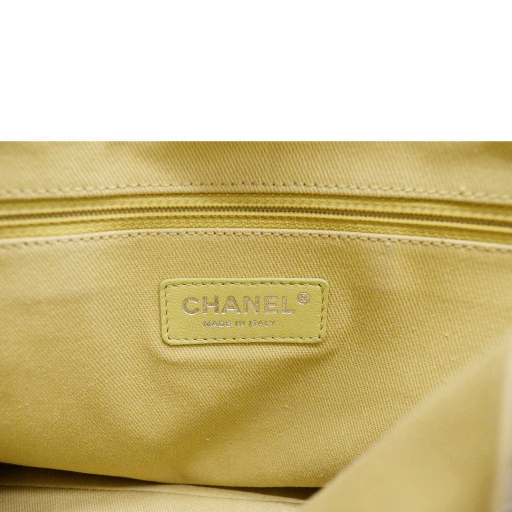 Chanel Deauville Straw Raffia Tote Bag Yellow
