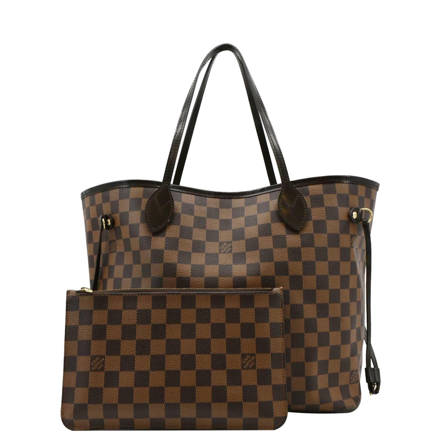 LOUIS VUITTON  Neverfull MM Damier Ebene Tote Bag Brown