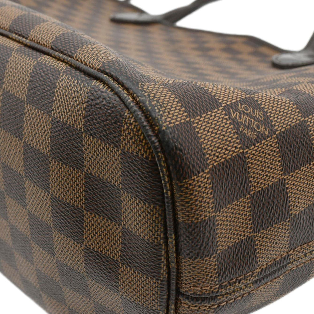 LOUIS VUITTON  Neverfull MM Damier Ebene Tote Bag Brown