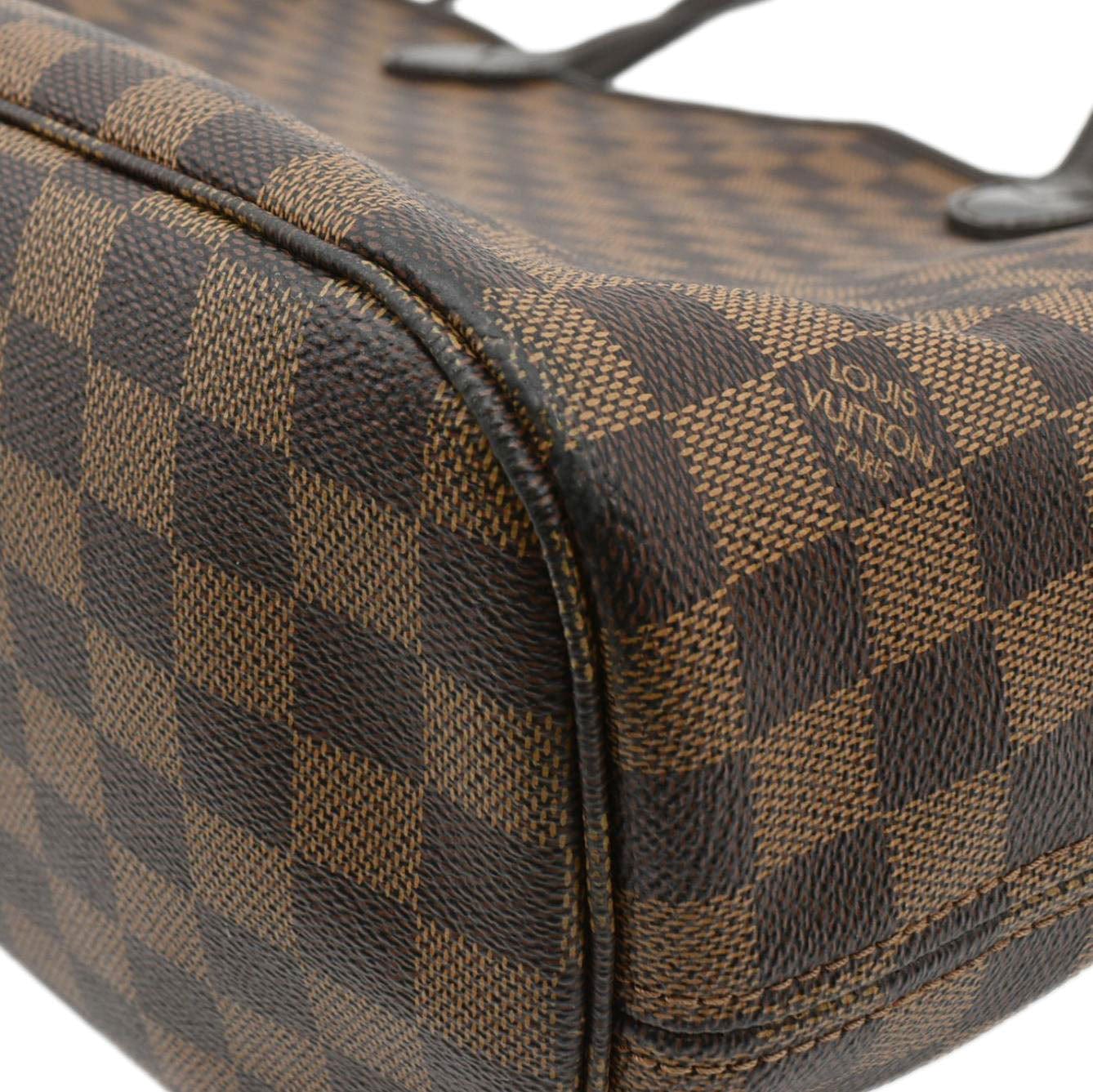 LOUIS VUITTON  Neverfull MM Damier Ebene Tote Bag Brown