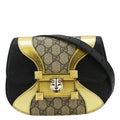 GUCCI Ogilide Gucci Supreme Canvas Shoulder Bag Gold 500781