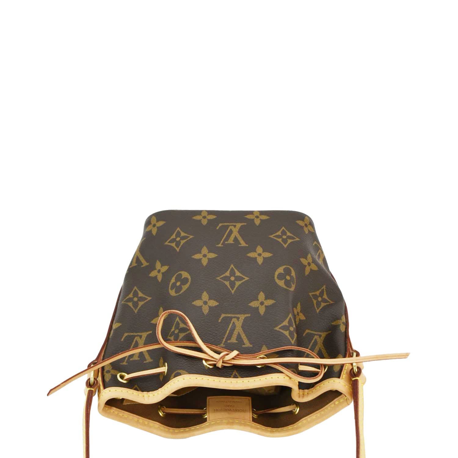 LOUIS VUITTON Monogram Nano Noe Monogram Canvas Crossbody Bag Brown
