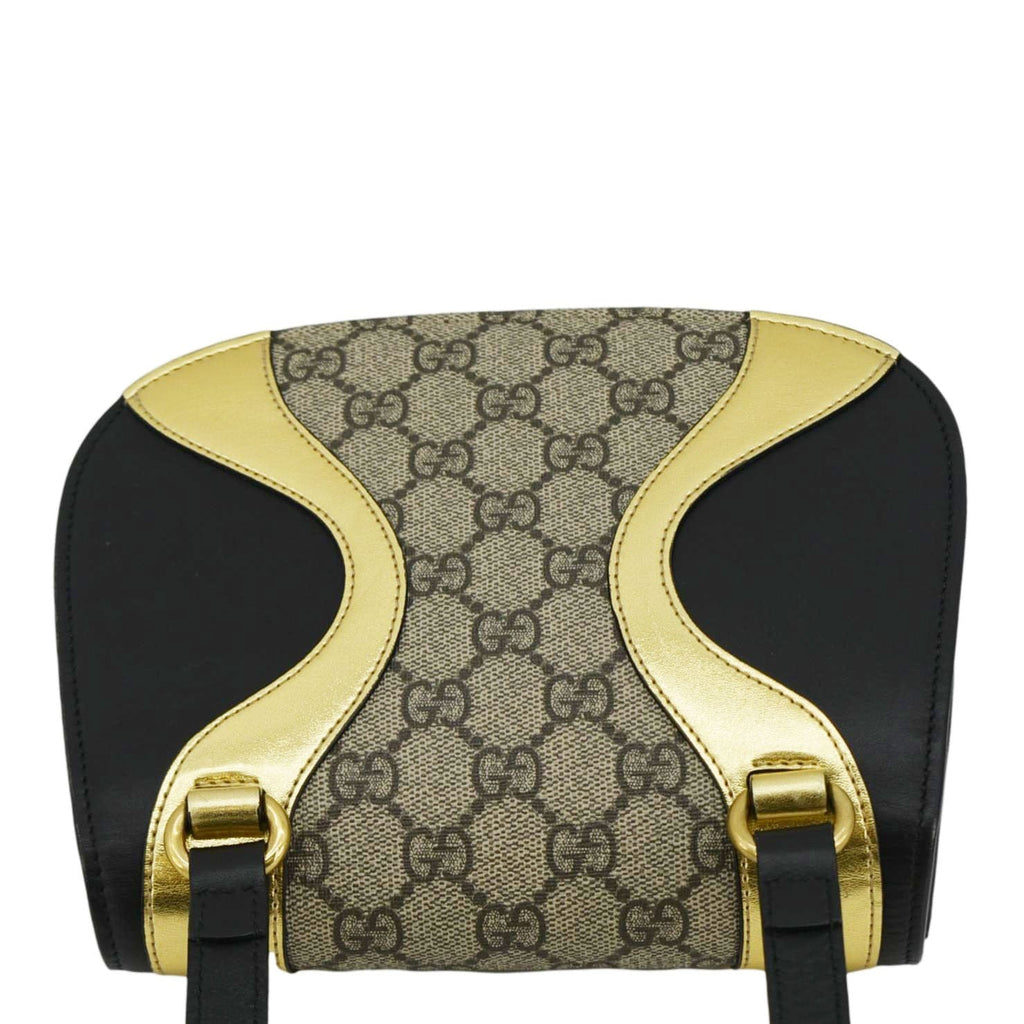 GUCCI Ogilide Gucci Supreme Canvas Shoulder Bag Gold 500781
