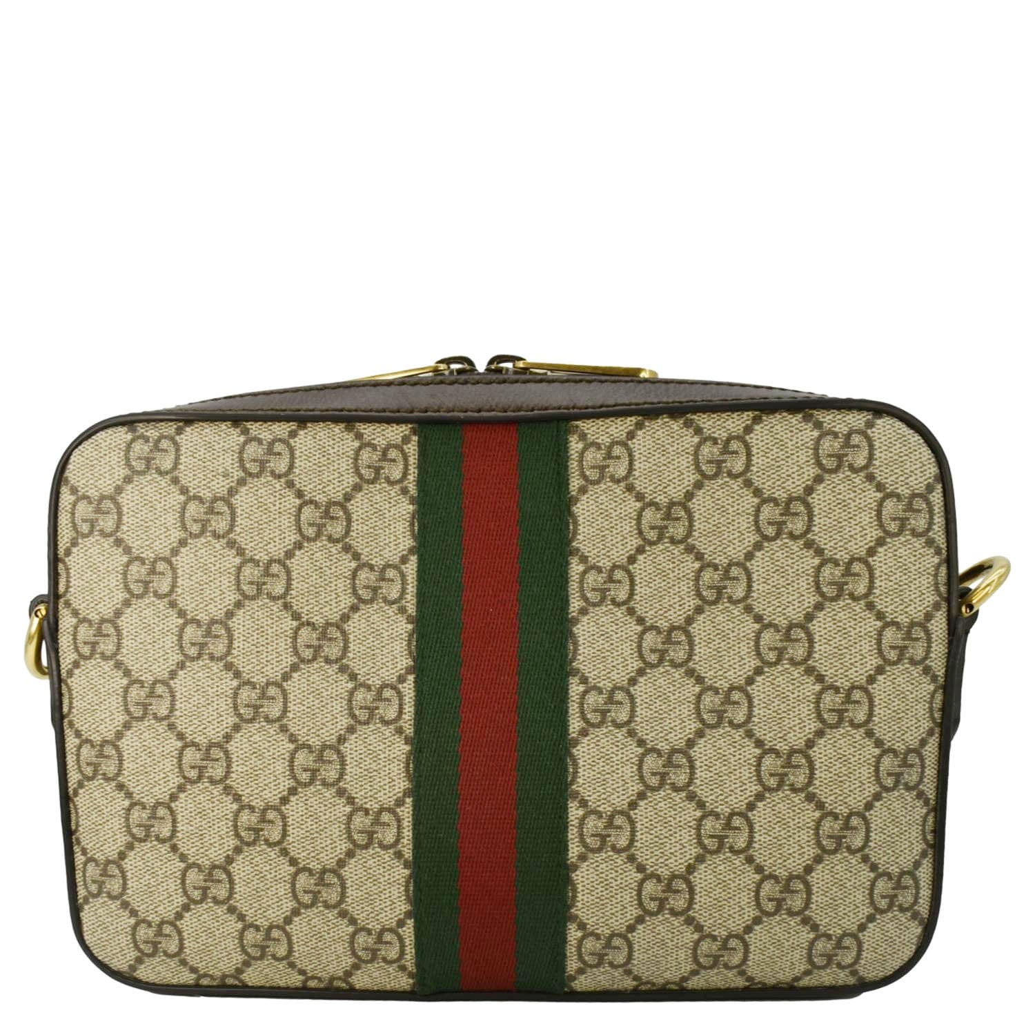 GUCCI Ophidia Small Gucci Supreme Canvas Crossbody Bag Beige 699439