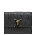 LOUIS VUITTON Capucines XS Taurillon leather Wallet Black