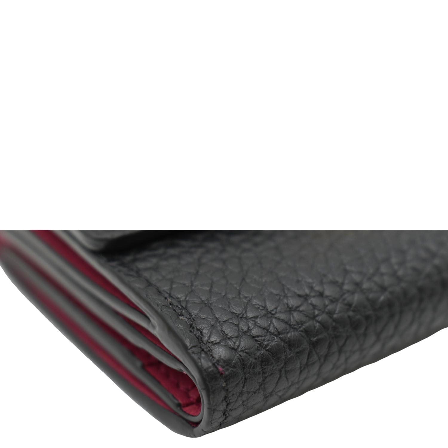LOUIS VUITTON Capucines XS Taurillon leather Wallet Black