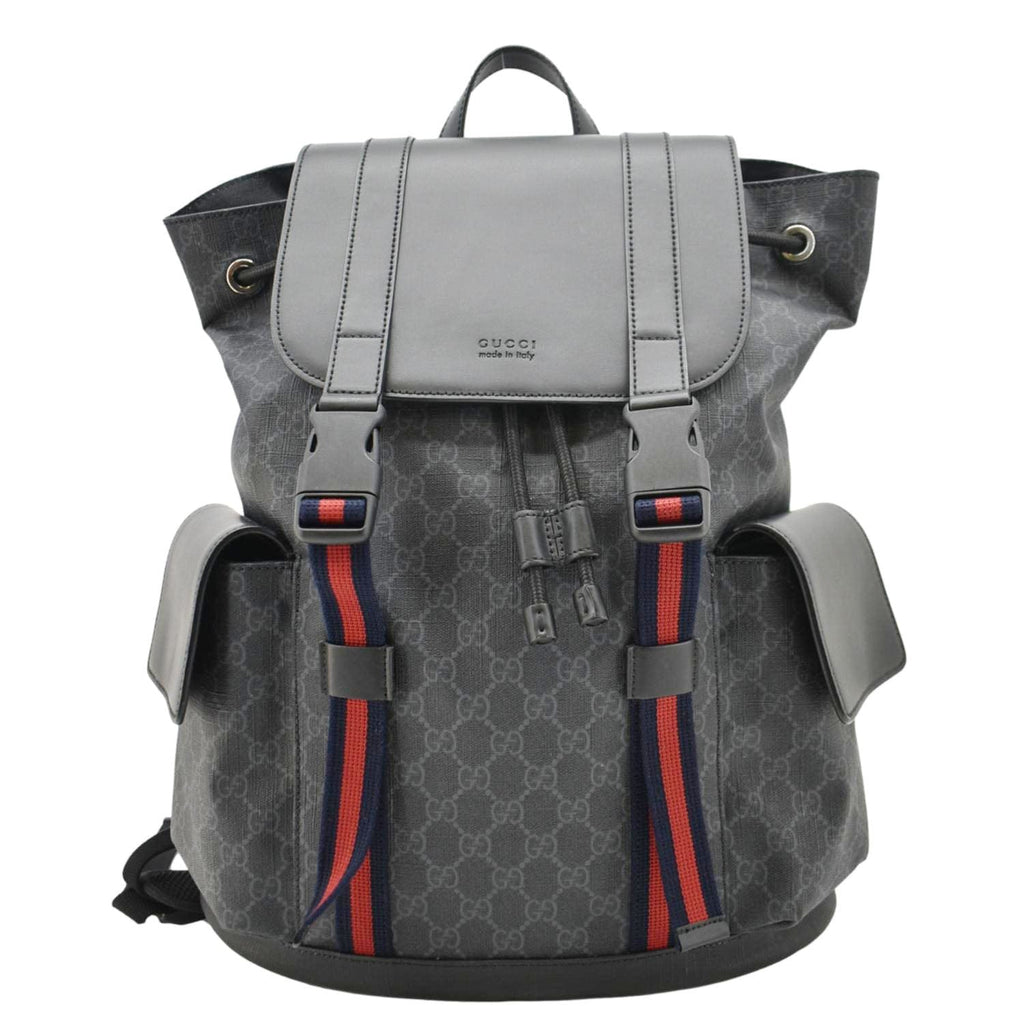 GUCCI Gucci Supreme Canvas Backpack Black 495563