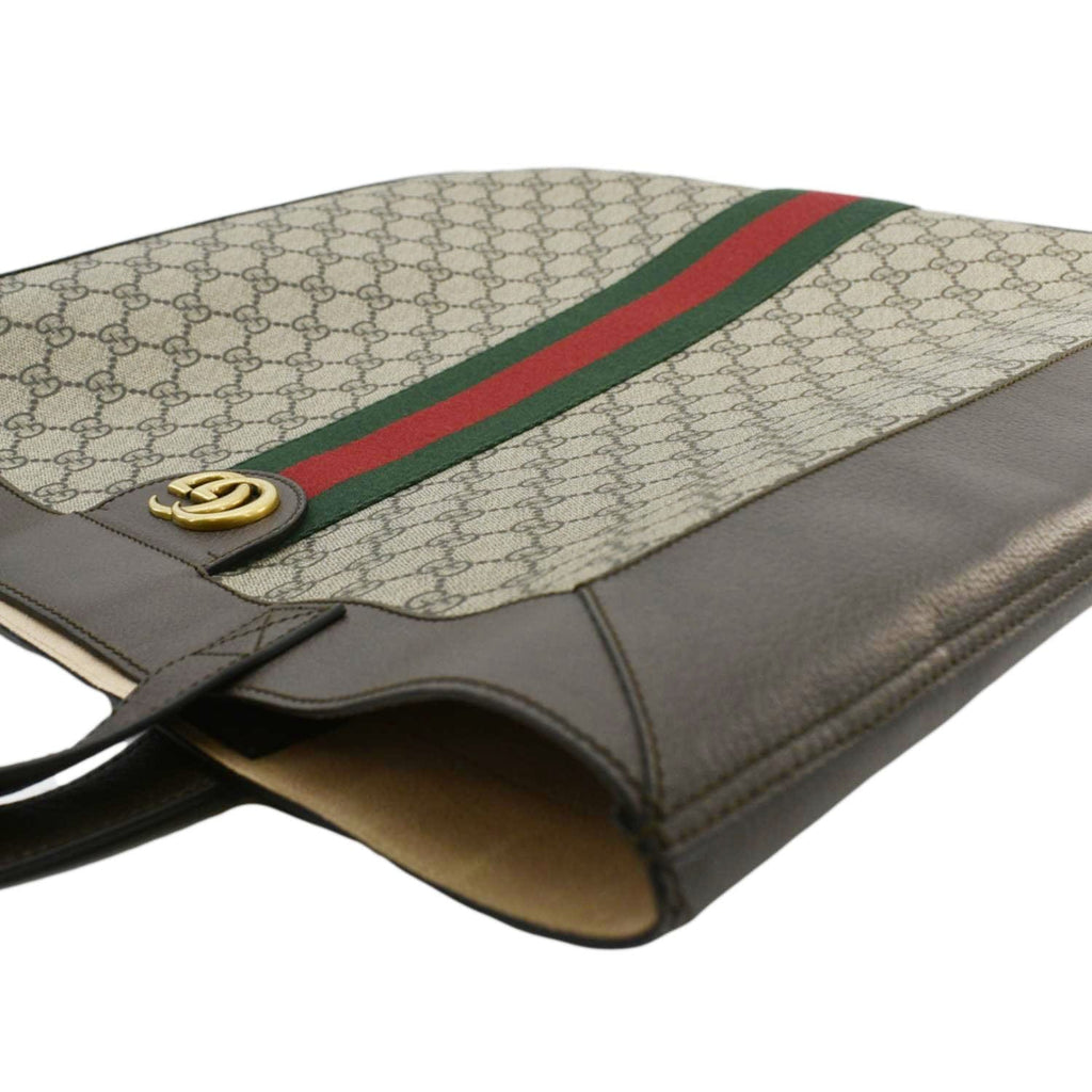 GUCCI Ophidia Soft Large Gucci Supreme Web Canvas Tote Bag Beige 519335