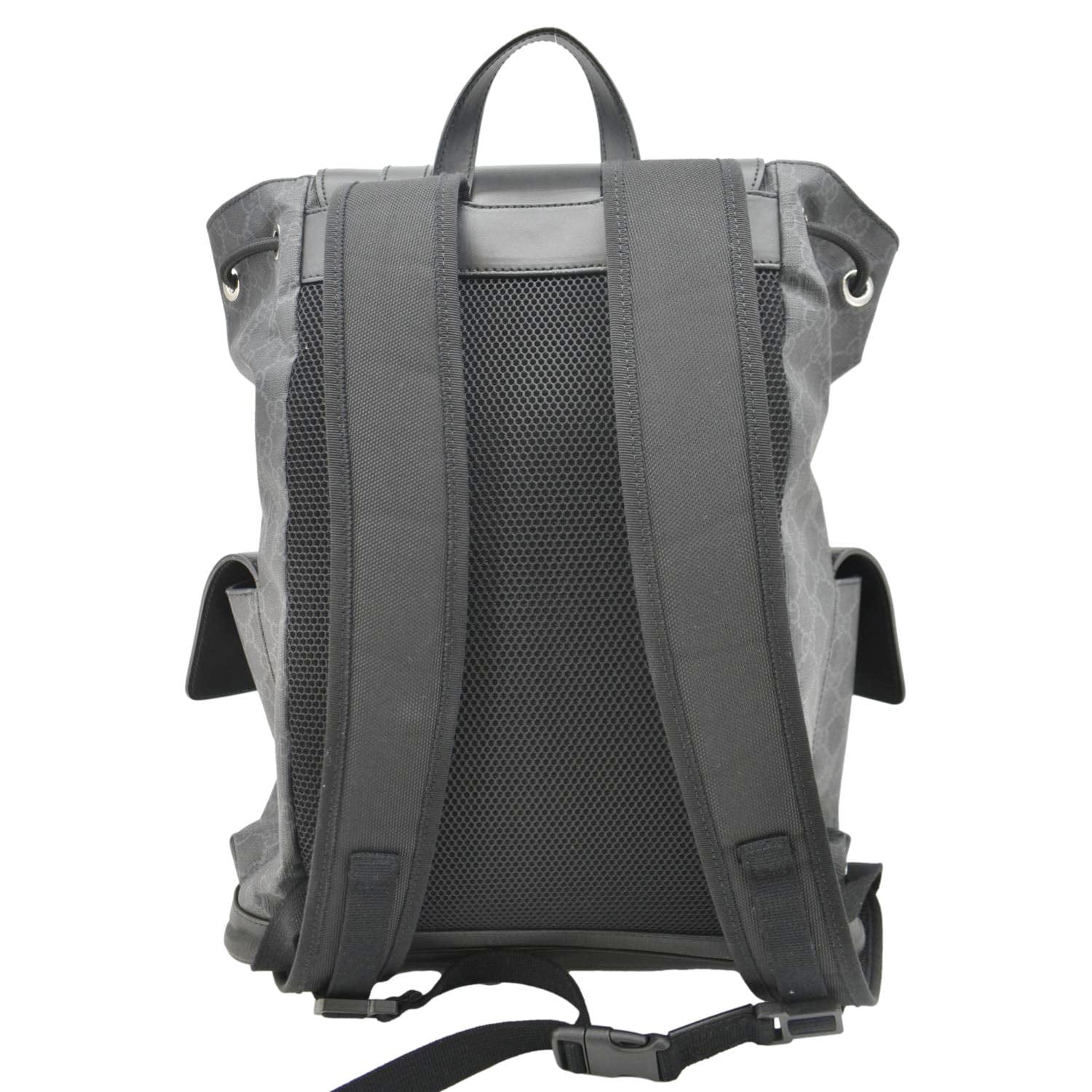 GUCCI Gucci Supreme Canvas Backpack Black 495563