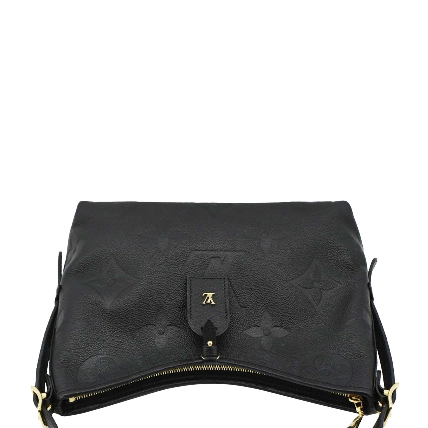 LOUIS VUITTON Carryall PM Monogram Empreinte Leather Shoulder Bag Black