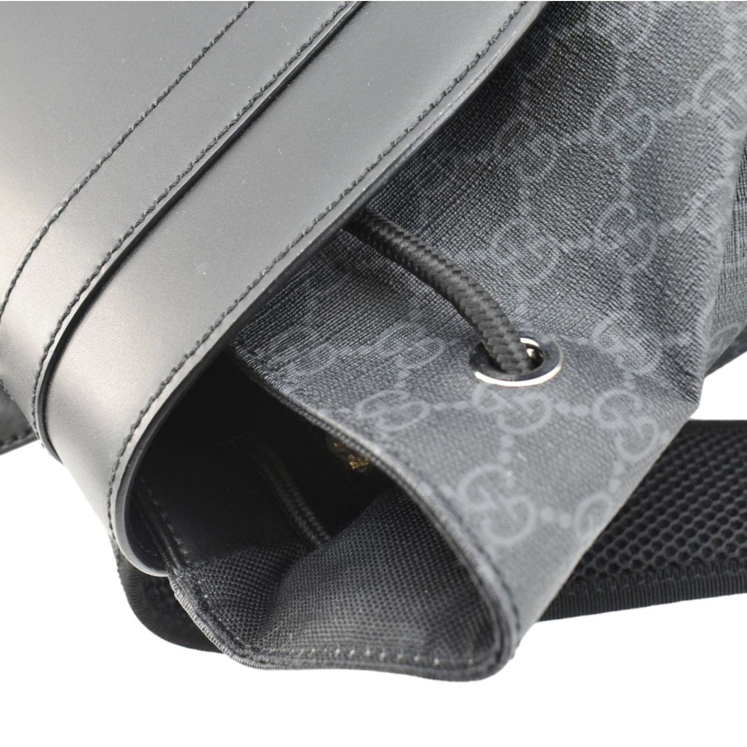 GUCCI Gucci Supreme Canvas Backpack Black 495563