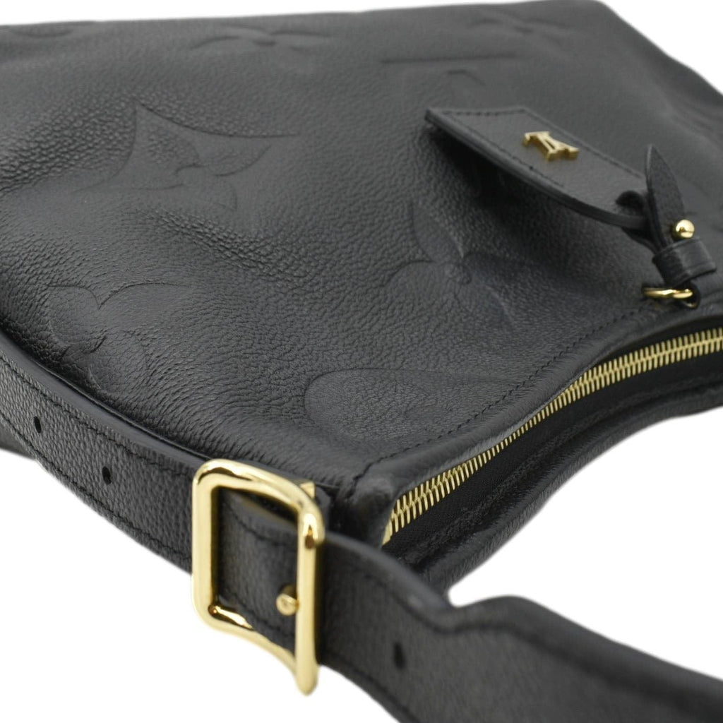 LOUIS VUITTON Carryall PM Monogram Empreinte Leather Shoulder Bag Black
