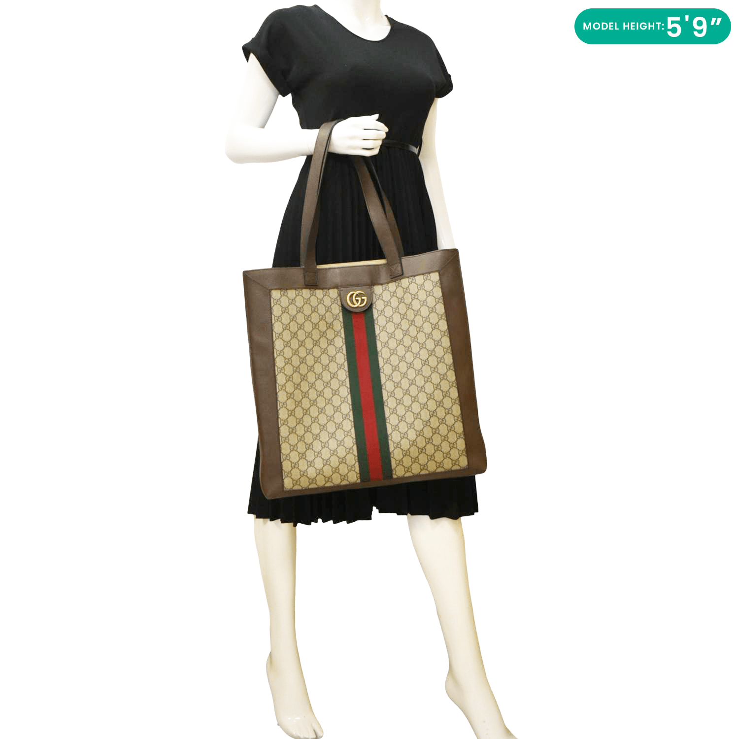 GUCCI Ophidia Soft Large Gucci Supreme Web Canvas Tote Bag Beige 519335