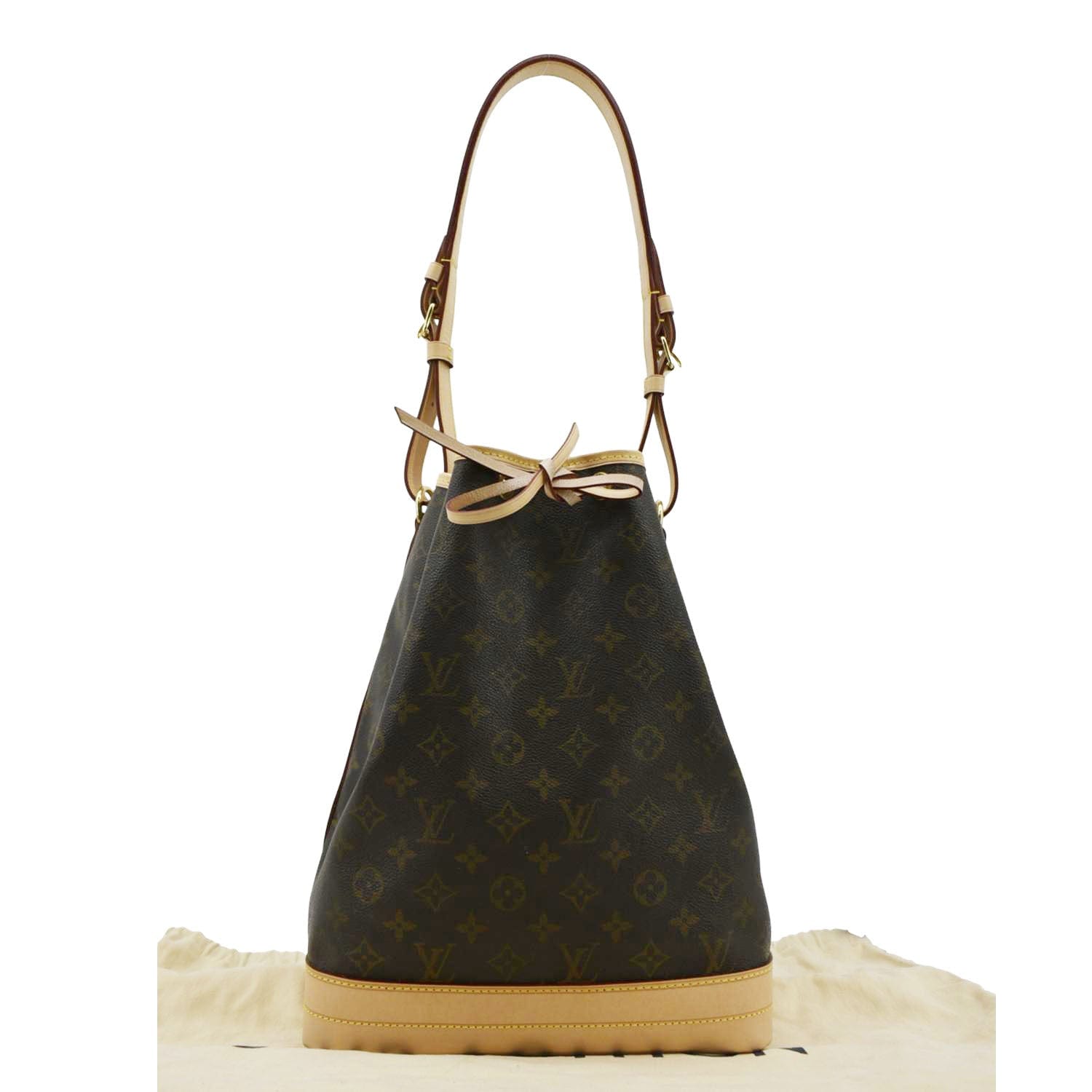 LOUIS VUITTON  Large Noe Monogram Canvas Shoulder Bag Brown