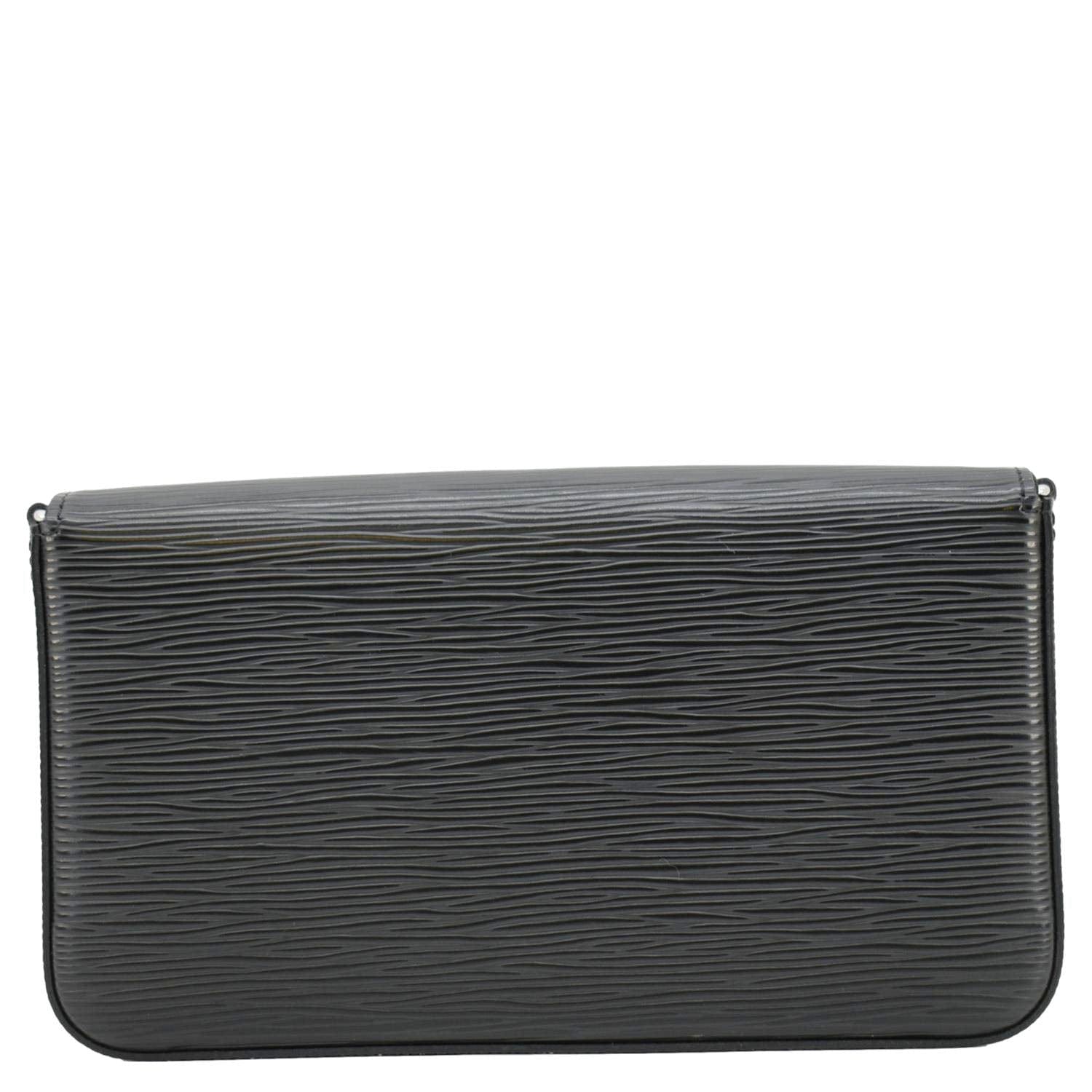 LOUIS VUITTON Felicie Pochette Epi Leather Crossbody Bag Black