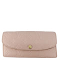 LOUIS VUITTON Sarah Monogram Empreinte Leather Wallet Pink