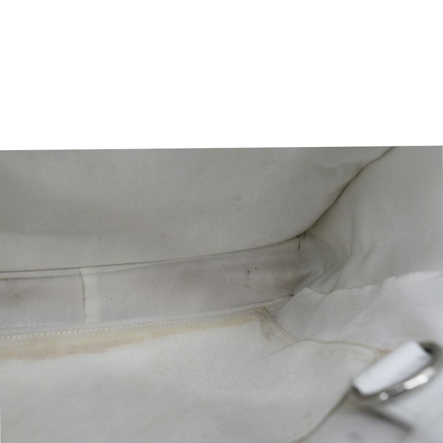Chanel Grand Shopping Quilted Caviar Leather GST Tote Bag White